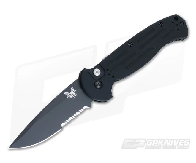 Benchmade 9051SBK AFO II Automatic Knife Drop Point Black Serrated