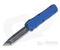 Guardian Tactical Recon-035 Blue Dark Stonewashed Elmax Tanto D/A OTF Automatic 94621-BLUE
