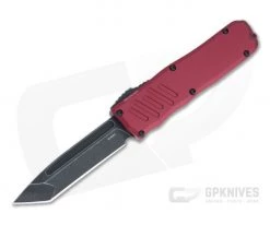 Guardian Tactical Recon-035 Red Dark Stonewashed Elmax Tanto D/A OTF Automatic 94621