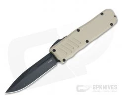 Guardian Tactical Recon-035 Desert Tan Black Elmax Single Edge D/A OTF Automatic 97111