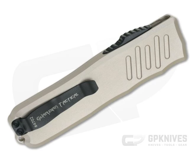 Guardian Tactical Recon-035 Black Tactical Elmax Double Edge Desert Tan OTF Automatic 97131 - Image 2