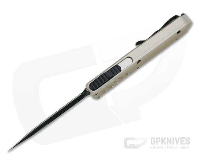 Guardian Tactical Recon-035 Black Tactical Elmax Double Edge Desert Tan OTF Automatic 97131 - Image 3