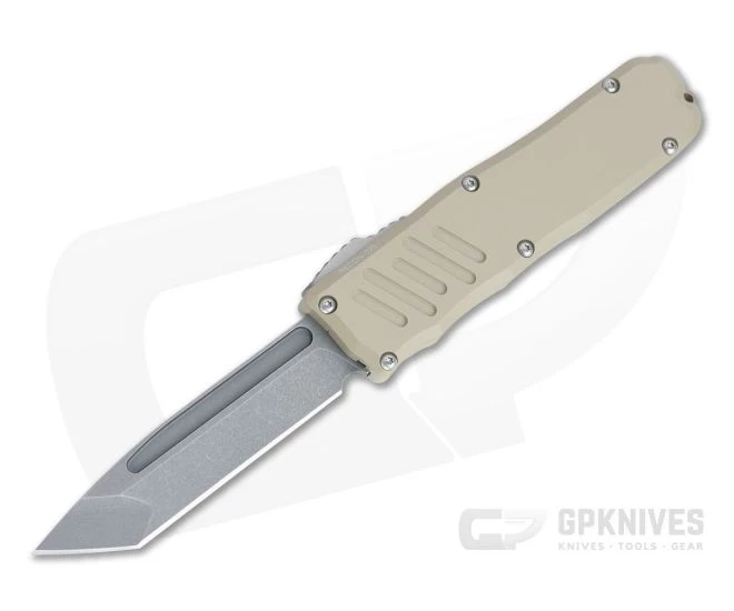 Guardian Tactical Recon-035 Desert Tan Stonewashed Elmax Tanto D/A OTF Automatic 97521