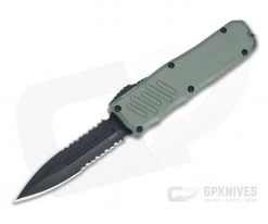 Guardian Tactical Recon-035 Black Tactical Elmax Serrated Double Edge Green OTF Automatic 98132