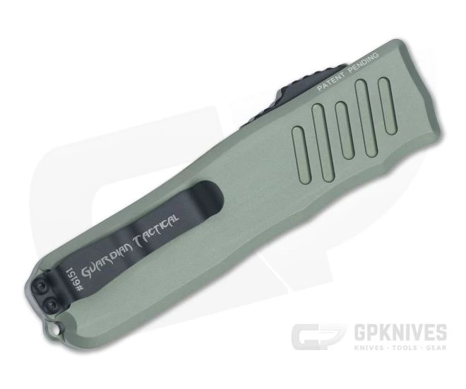 Guardian Tactical Recon-035 Black Tactical Elmax Serrated Double Edge Green OTF Automatic 98132 - Image 2