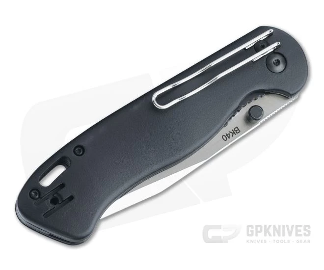 Kabar BK40 Satin AUS8 Clip Point Black GFN Becker Liner Lock Folder - Image 2