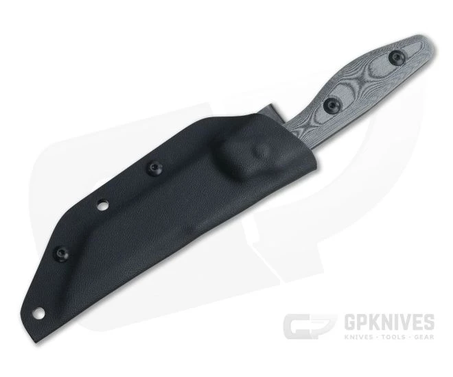 TOPS Back Bite Black 1095 Black Linen Micarta Fixed Blade BKBT-01 - Image 2