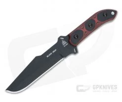 TOPS Black Heat Black 1095 Red and Black G10 Tactical Fixed Blade BLKHT-01