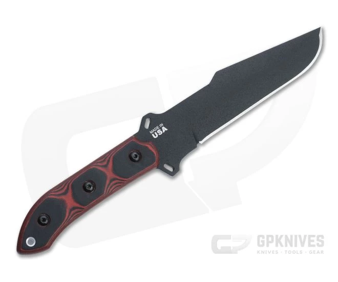 TOPS Black Heat Black 1095 Red and Black G10 Tactical Fixed Blade BLKHT-01 - Image 3