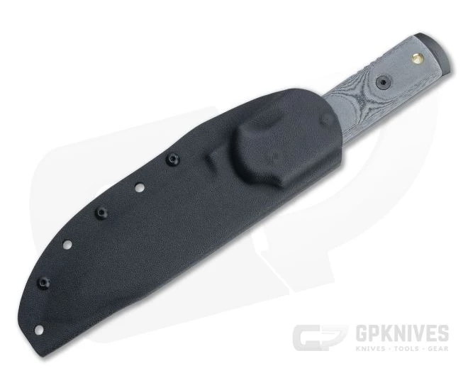 TOPS Black Rhino Black 1095 Black Linen Micarta Tactical Fixed Blade BRM - Image 2