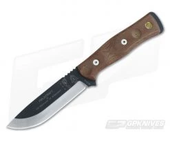 TOPS B.O.B. Fieldcraft Black 1095 Tan Canvas Micarta Fixed Blade Knife BROS01
