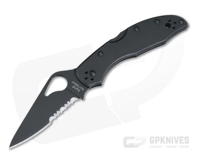 Byrd Meadowlark 2 Black Stainless Steel Part Serrated 04BKPS2