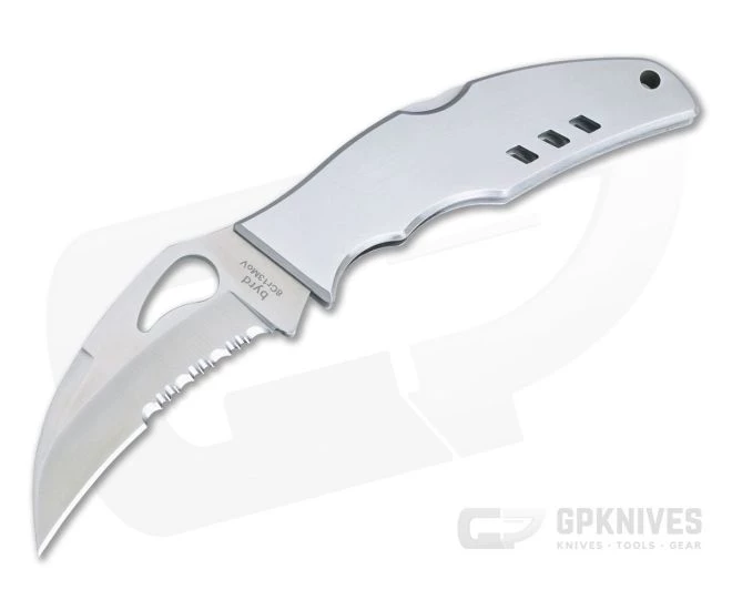 Byrd Crossbill Stainless Steel Hollow Ground Part Serrated Edge 07PS