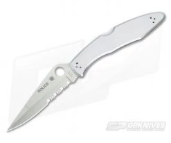 Spyderco Police Model Stainless Steel Part Serrated C07PS