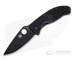Spyderco Tenacious Lightweight Black FRN Black Plain Liner Lock C122PBBK