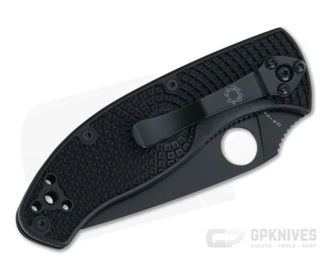 Spyderco Tenacious Lightweight Black FRN Black Plain Liner Lock C122PBBK - Image 2