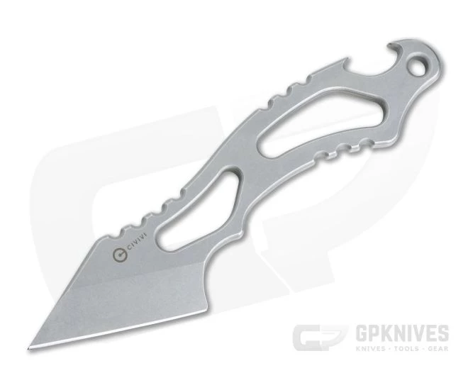 CIVIVI Kiri-EDC C2001A Gray Stonewash Stainless Steel Kiridashi Fixed Blade