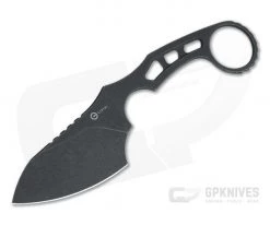 CIVIVI Planck Black Stonewashed D2 Maciej Torbé Fixed Blade Neck Knife C2022B