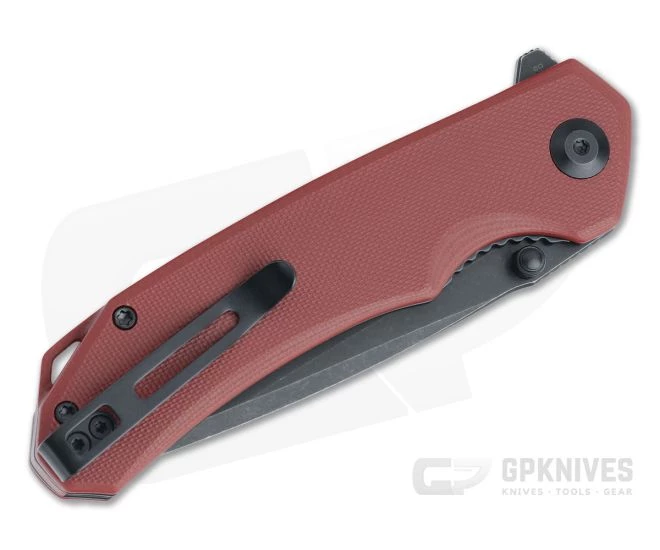 CIVIVI Brazen Tanto Burgundy G10 Black Stonewashed D2 Liner Lock Flipper C2023B - Image 2