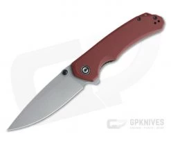 CIVIVI Brazen Drop Point Burgundy G10 Stonewashed 14c28n Liner Lock Flipper C2102B