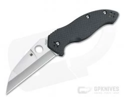 Spyderco Canis McCann Hollow Ground Wharncliffe Carbon Fiber Compression Lock Folder C248CFP