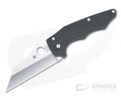 Spyderco YoJumbo Sprint Satin S90V Solid Carbon Fiber Compression Lock Folder C253CFP