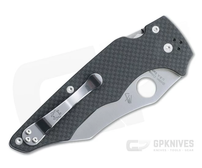 Spyderco YoJumbo Sprint Satin S90V Solid Carbon Fiber Compression Lock Folder C253CFP - Image 2