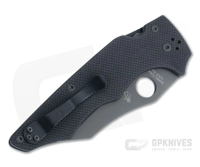 Spyderco YoJumbo DLC S30V Coarse Black G10 Compression Lock Folder C253GPBBK - Image 2