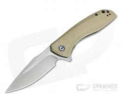 CIVIVI Baklash Satin 154CM Stonewashed Brass Liner Lock Flipper C801J