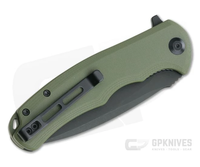 CIVIVI Praxis C803F OD Green G10 Black Stonewashed 9Cr18MoV Stainless Steel Liner Lock Flipper - Image 2