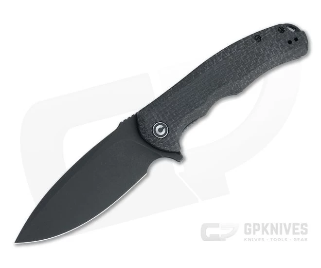 CIVIVI Praxis Black Stonewashed 9Cr18MoV Coarse Black Micarta Flipper C803G