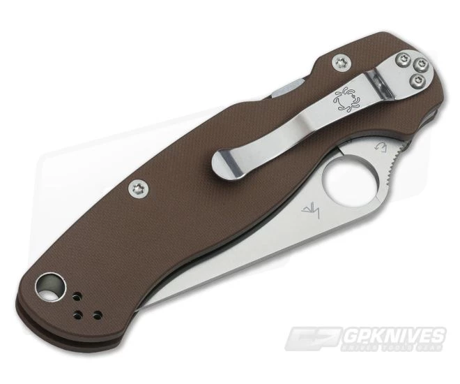 Spyderco ParaMilitary 2 Earth Brown G10 S35VN Limited C81GPBN2 - Image 2
