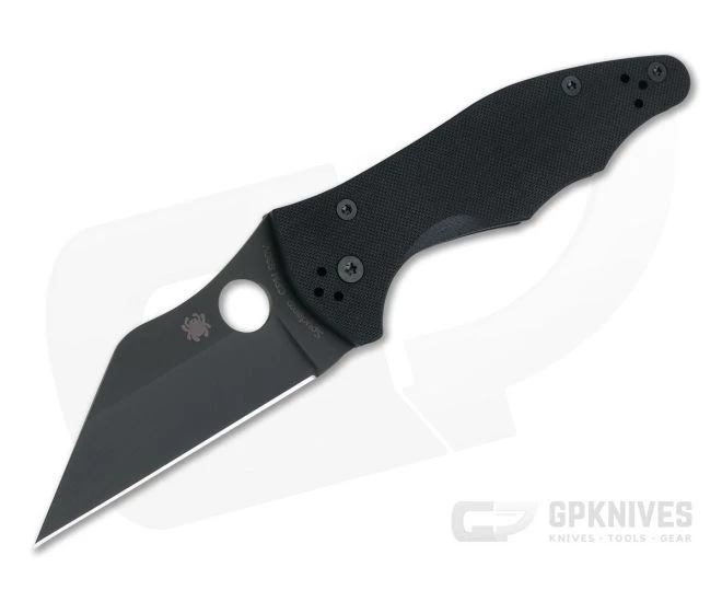 Spyderco Yojimbo 2 Black S30V Blade Black G10 Compression Lock Folder C85GPBBK2