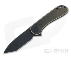 CIVIVI Elementum Tanto Black Brass Black Stonewashed D2 Liner Lock Flipper C907T-A