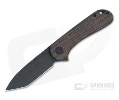 CIVIVI Elementum Tanto Dark Brown Matrix Micarta Black Stonewashed D2 Liner Lock Flipper C907T-C