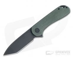 CIVIVI Elementum Tanto Black Stonewashed D2 Green Micarta Liner Lock Flipper C907T-E