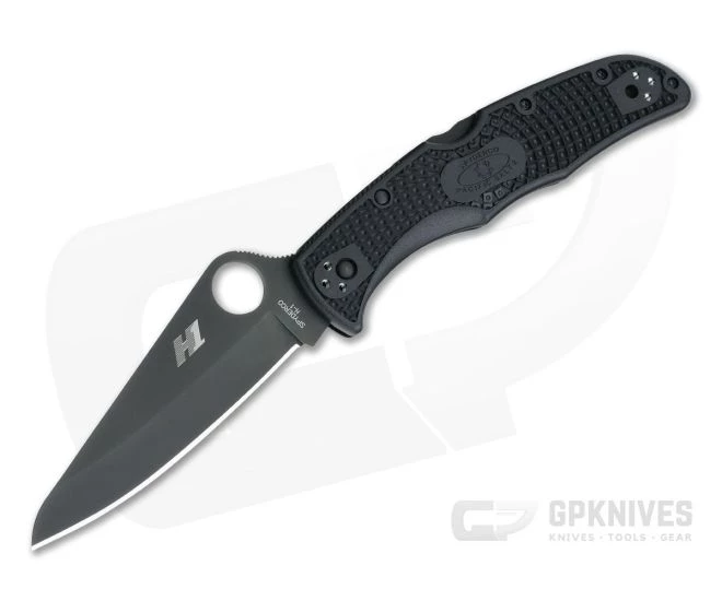 Spyderco Pacific Salt 2 Lightweight Black FRN Plain Edge Black H1 Folder C91PBBK2