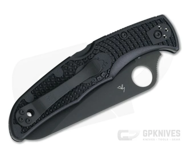 Spyderco Pacific Salt 2 Lightweight Black FRN Plain Edge Black H1 Folder C91PBBK2 - Image 2
