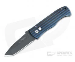Protech Emerson CQC-7 DLC Tanto Blue & Black Crosscut G-carta Top Automatic Knife CQC7-M