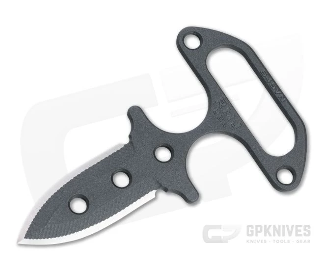 RMJ Tactical Dragonfly Push Dagger Cobalt Black S45VN Fixed Blade