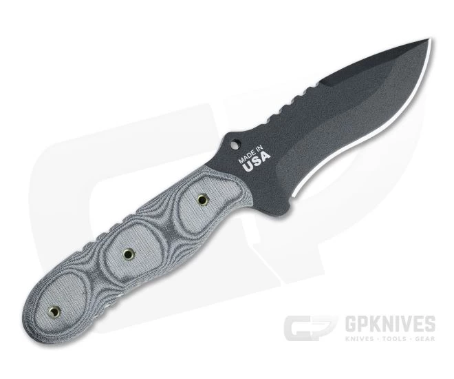 TOPS Desert Son Black Recurve Hunters Point Black Linen Micarta Fixed Blade DSON-01 - Image 3