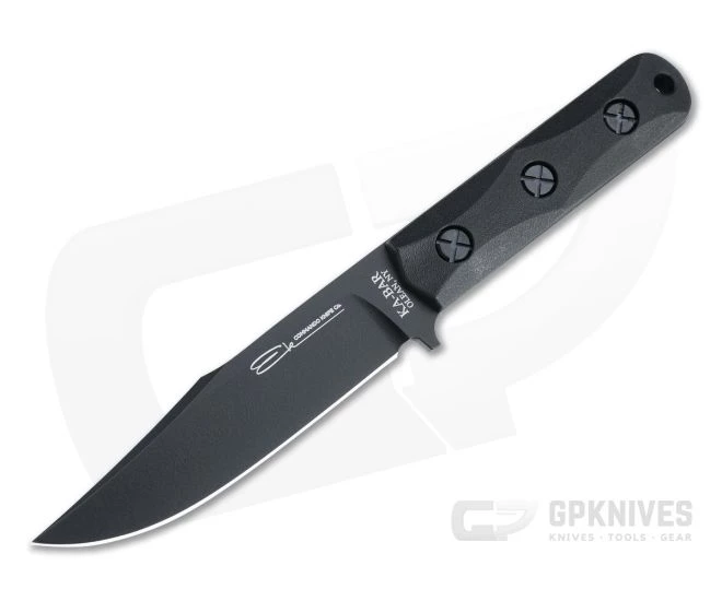 Kabar EK Commando Short Clip Point Black 1095 Cro-Van Ultramid Fixed Blade EK50