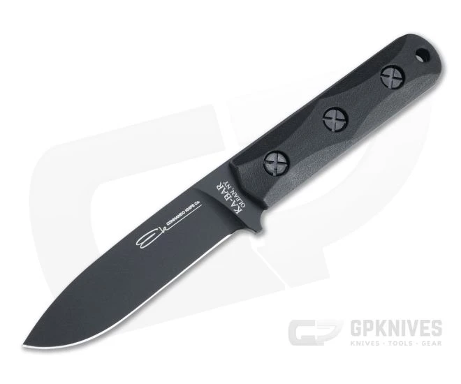 Kabar EK Commando Short Drop Point Black 1095 Cro-Van Ultramid Fixed Blade EK51