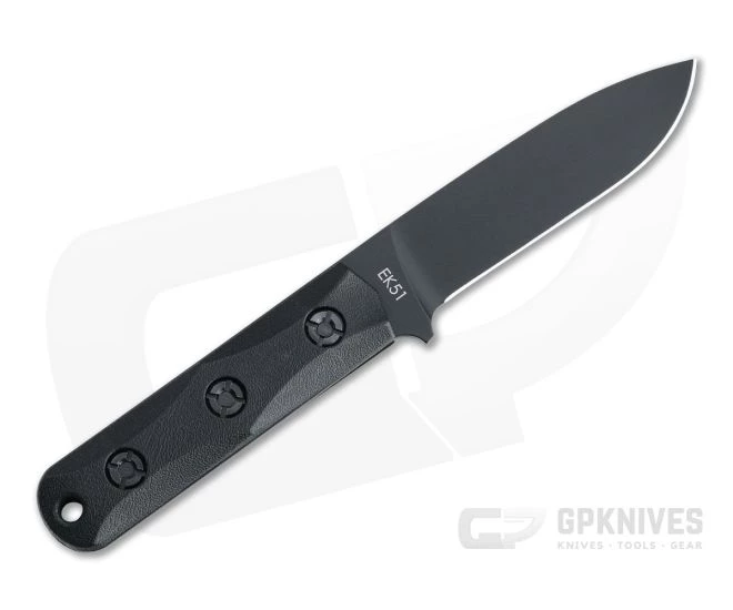 Kabar EK Commando Short Drop Point Black 1095 Cro-Van Ultramid Fixed Blade EK51 - Image 3