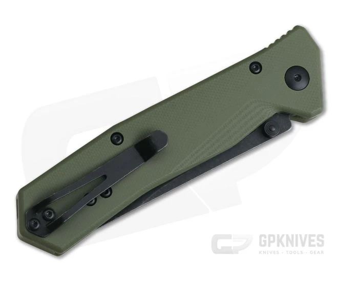 Steel Will Daitengu Liner Lock Black StoneWash D2 OD Green G10 Folder F11-33 - Image 2