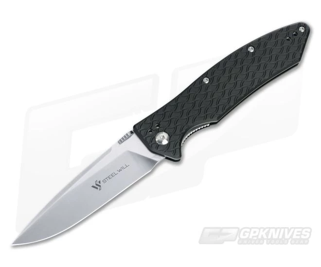 Steel Will Resident D2 Black Aluminum Liner Lock Folder F15-51