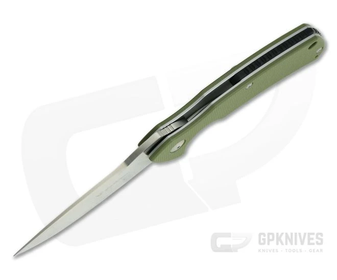 Steel Will Plague Doctor Mini Satin D2 Coarse OD Green G10 Flipper F16M-02 - Image 3