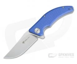 Steel Will Sargas Satin D2 Blue G10 Liner Lock Flipper F60-11