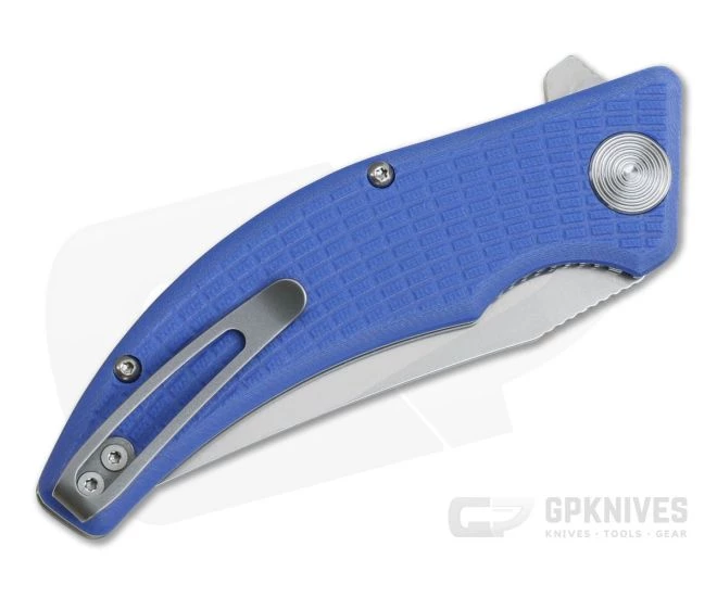 Steel Will Sargas Satin D2 Blue G10 Liner Lock Flipper F60-11 - Image 2