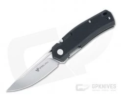 Steel Will Fjord Satin D2 Black G10 Liner Lock Front Flipper F71-01